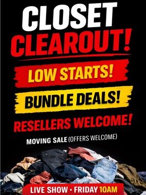 Closet Clearout Sale - Moving!